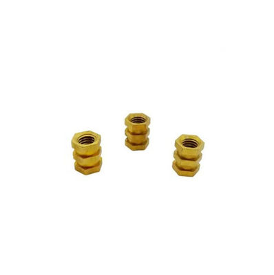 comprar Acessórios personalizados Anodizando Peças de usinagem CNC de precisão Hexagon Brass Automotive Inserts Nuts online manufacture